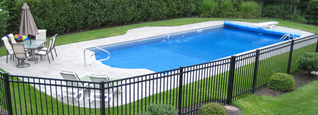 A beautiful pool installation by Shore Pools and Services, Inc.