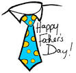 Happy Father's day clipart with tie